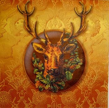 263 Deer - 3-ply (grün) - Ambiente